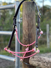 Hot Pink Leather Hybrid Halter Average