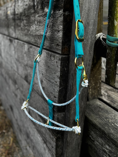 Turquoise Nylon Hybrid Halter Average