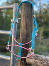 Turquoise & Pink Nylon Hybrid Halter Average