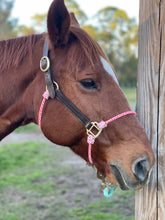 Hot Pink Leather Hybrid Halter Average